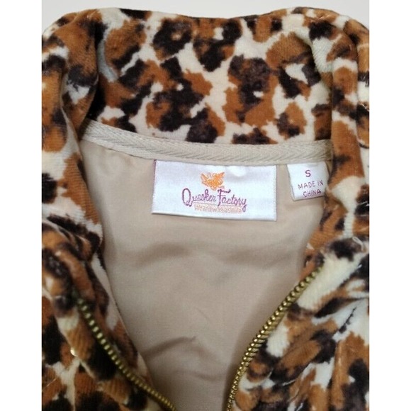 Quacker Factory Leopard Print Sequined Full Zip Vest Size S - Picture 5 of 8